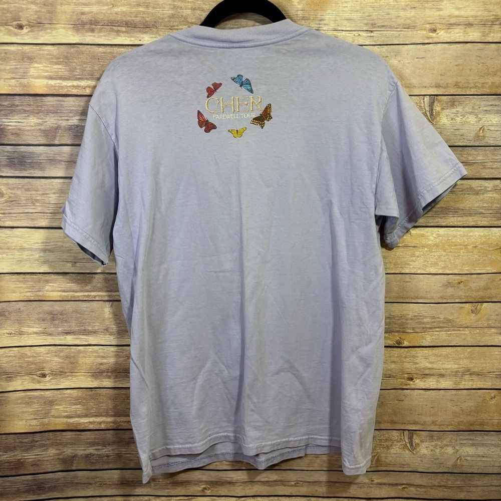Rare Vintage Cher 2003 purple butterfly farewell tour t shirt size medium tee - Picture 6 of 8